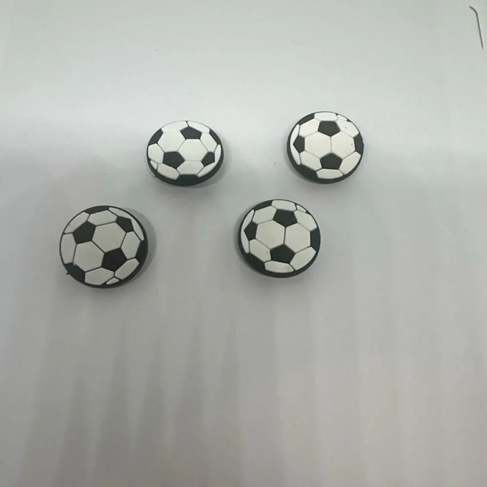 Set of 4 Soccer Ball Shoe Charms / Bag Charms – Sports Theme